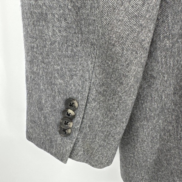 Jack Victor Exclusive Collection Blazer Lapel Collar Two Buttoned Gray Size 42S - Picture 8 of 11